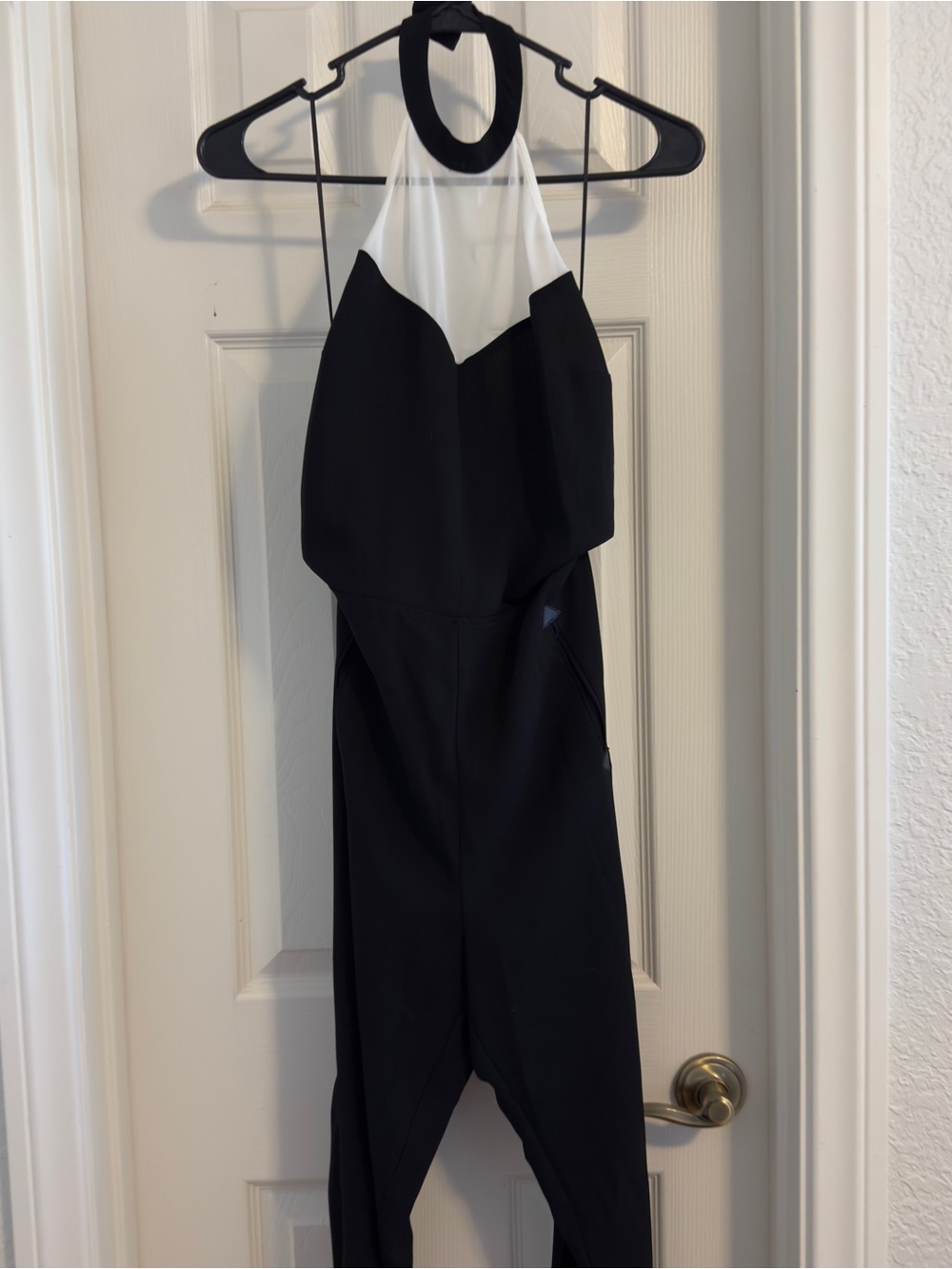 Guess Black and White Halter-Style Top